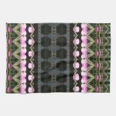 Linge De Cuisine Rose à motifs verts (Horizontal)