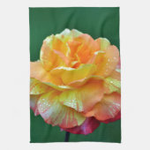 Linge De Cuisine Rose à thé orange simple (Vertical)