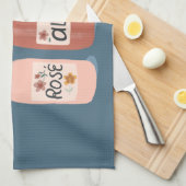 Linge De Cuisine Rose Amateurs de vins toute la journée (Quart Plié)