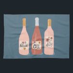 Linge De Cuisine Rose Amateurs de vins toute la journée<br><div class="desc">Découvrez cette serviette magnifique avec une illustration amusante du vin. Customisez avec votre texte. Consultez ma boutique pour plus de designs et de couleurs aussi!</div>