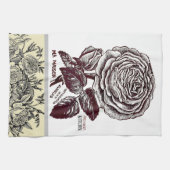 Linge De Cuisine Rose antique - Votre choix de texte (Horizontal)