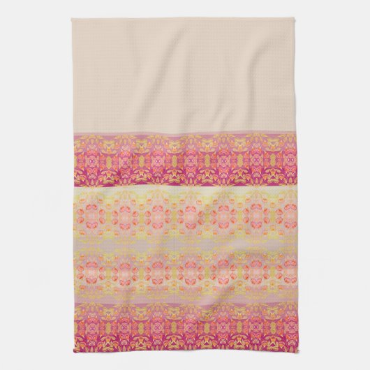 Linge De Cuisine Rose avec Motif (Vertical)