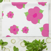 Linge De Cuisine Rose blanc et vert (Plié)