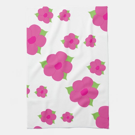 Linge De Cuisine Rose blanc et vert (Vertical)