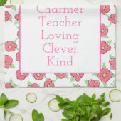 Linge De Cuisine Rose blanc et vert (Plié)