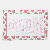 Linge De Cuisine Rose blanc et vert (Horizontal)