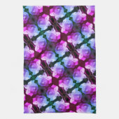 Linge De Cuisine Rose blanche avec Raindrops Art Floral Abstrait (Vertical)