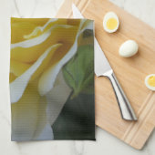 Linge De Cuisine Rose blanche et jaune (Quart Plié)