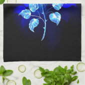 Linge De Cuisine Rose bleu brûlant (Plié)