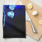 Linge De Cuisine Rose bleu brûlant (Quart Plié)