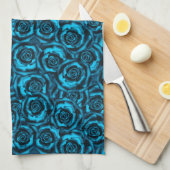 Linge De Cuisine Rose bleu foncé (Quart Plié)