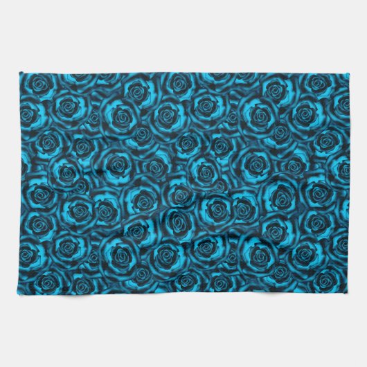Linge De Cuisine Rose bleu foncé (Horizontal)