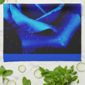 Linge De Cuisine Rose bleu spectaculaire (Plié)