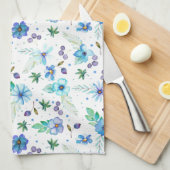 Linge De Cuisine Rose bleue (Quart Plié)
