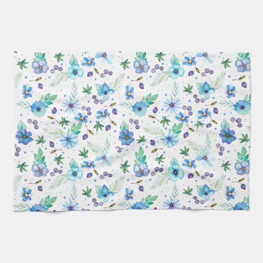 Linge De Cuisine Rose bleue (Horizontal)