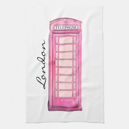 Linge De Cuisine Rose - cabine de téléphone britannique - (Vertical)