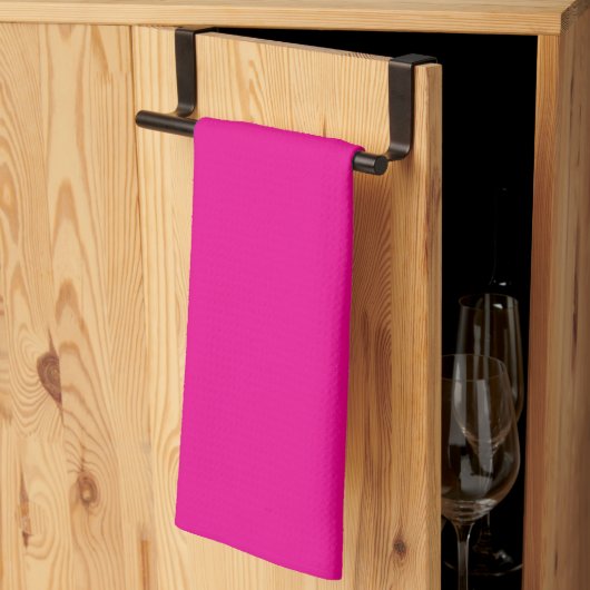Linge De Cuisine Rose Chaud (Pliage en tiers)
