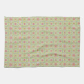 Linge De Cuisine Rose clair et vert menthe Floral Lovely (Horizontal)