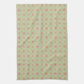 Linge De Cuisine Rose clair et vert menthe Floral Lovely (Vertical)