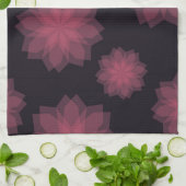 Linge De Cuisine Rose, cool, tendance, abstraction de fleurs modern (Plié)