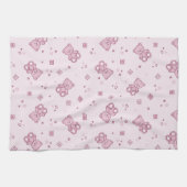 Linge De Cuisine Rose d'arrière - plan de nounours (Horizontal)