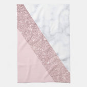 Linge De Cuisine rose de marbre blanc de parties scintillantes (Vertical)