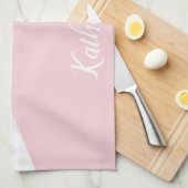 Linge De Cuisine Rose de marbre blanc de parties scintillantes (Quart Plié)