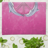 Linge De Cuisine Rose de paix de dauphin (Plié)