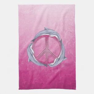Linge De Cuisine Rose de paix de dauphin