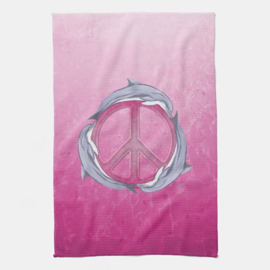 Linge De Cuisine Rose de paix de dauphin (Vertical)