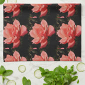 Linge De Cuisine rose de pêche et détritus (Plié)