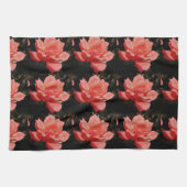 Linge De Cuisine rose de pêche et détritus (Horizontal)