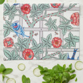 Linge De Cuisine Rose d'Escalades & Petit Oiseau, William Morris (Plié)