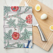 Linge De Cuisine Rose d'Escalades & Petit Oiseau, William Morris (Quart Plié)