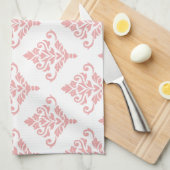 Linge De Cuisine Rose du motif de damassé de Cresta (b) (Quart Plié)