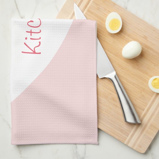 Linge De Cuisine Rose et blanc (Quart Plié)