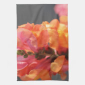 Linge De Cuisine Rose et fleurs tropicales oranges (Vertical)