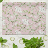 LINGE DE CUISINE ROSE ET VERT (Plié)