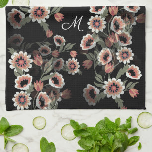 Linge De Cuisine Rose et vert doux d'inspiration baroque