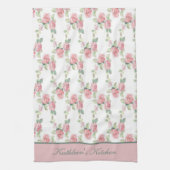 Linge De Cuisine Rose fleurie rose chic shabby  (Vertical)