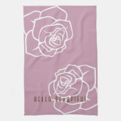 Linge De Cuisine Rose florale chic moderne (Vertical)