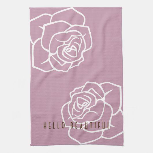 Linge De Cuisine Rose florale chic moderne (Vertical)