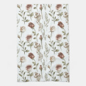 Linge De Cuisine Rose Florale Rouge Rose (Vertical)