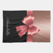 Linge De Cuisine Rose Foil et Bow (Horizontal)