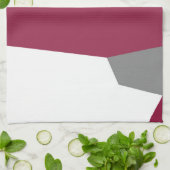 Linge De Cuisine Rose Gris et Blanc (Plié)