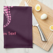 Linge De Cuisine Rose Hippocampe (Quart Plié)