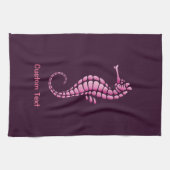 Linge De Cuisine Rose Hippocampe (Horizontal)