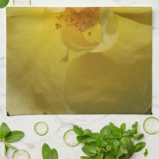 Linge De Cuisine Rose jaune sauvage (Plié)