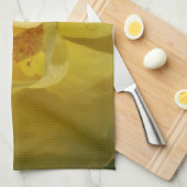 Linge De Cuisine Rose jaune sauvage (Quart Plié)