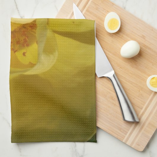 Linge De Cuisine Rose jaune sauvage (Quart Plié)